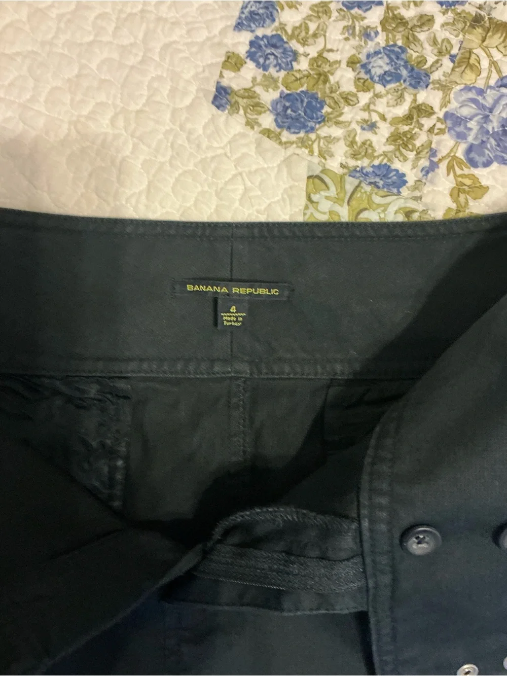 Banana Republic Deep Navy Blue Mini Skirt with Stud Detail